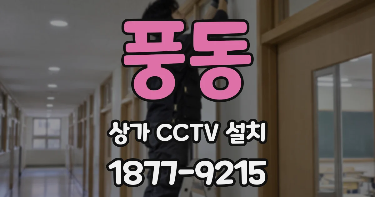 풍동 상가 CCTV 설치