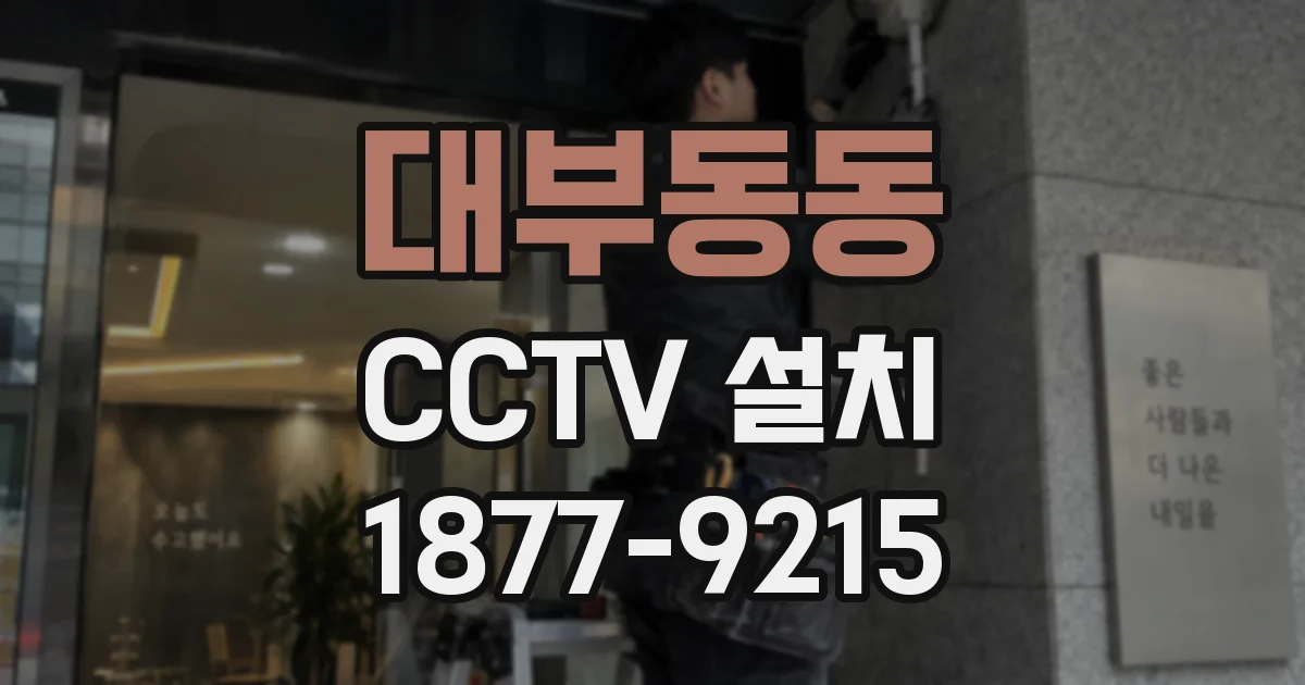 대부동동 CCTV 설치
