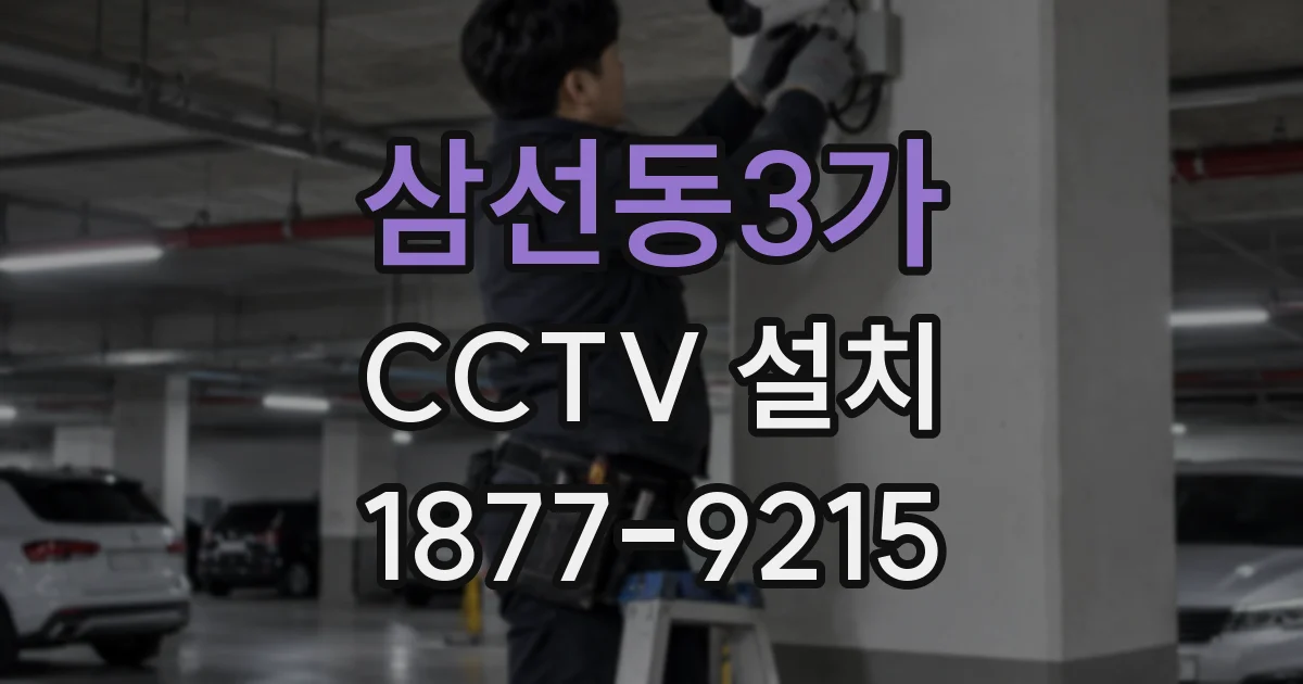 삼선동3가 CCTV 설치