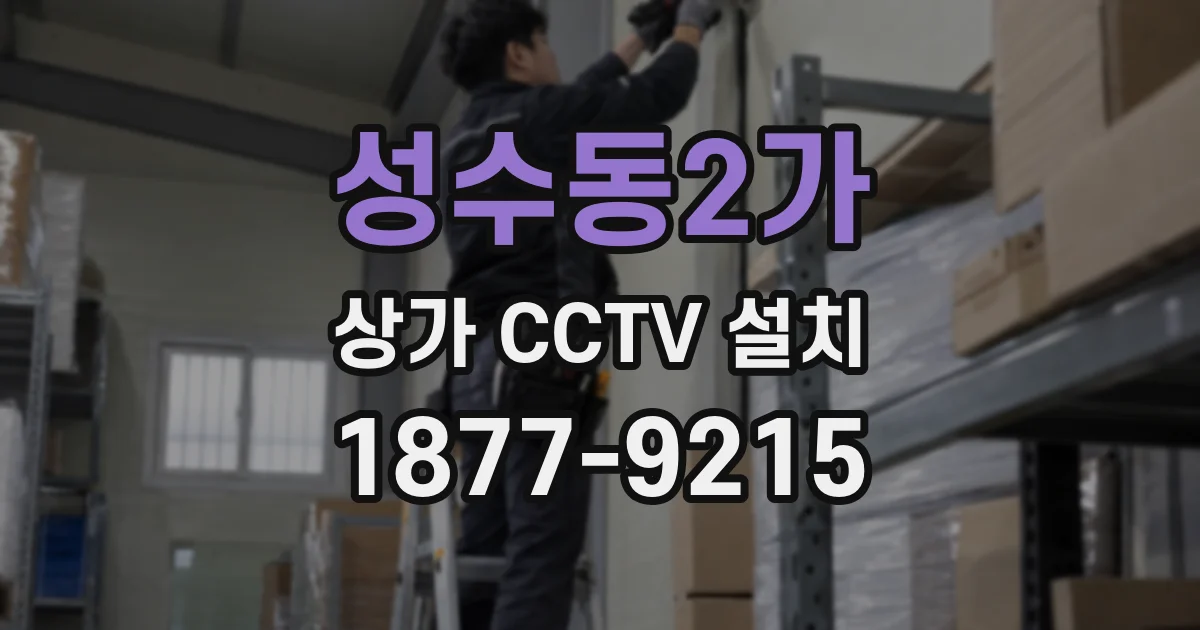 성수동2가 상가 CCTV 설치
