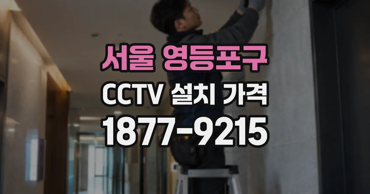 서울 영등포구 CCTV 설치 가격