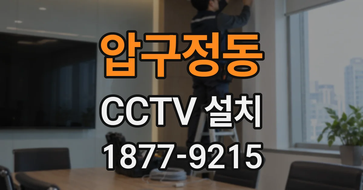 압구정동 CCTV 설치