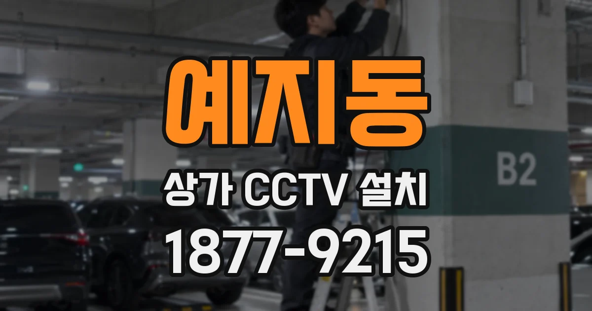 예지동 상가 CCTV 설치