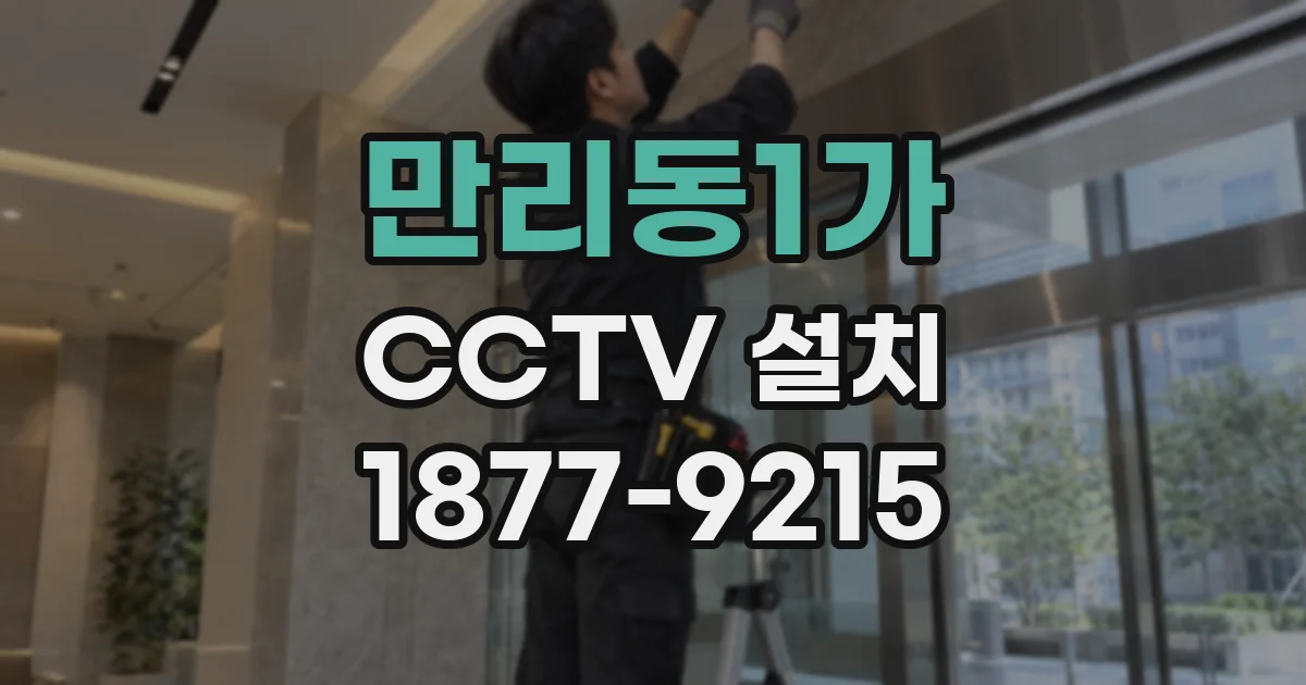 만리동1가 CCTV 설치