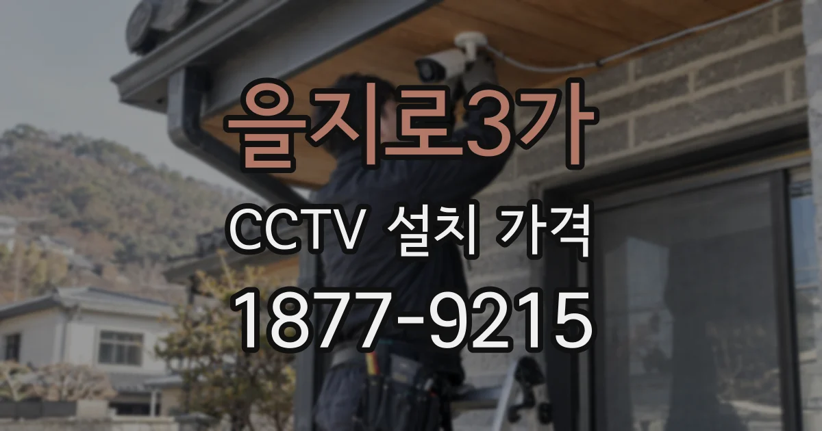 을지로3가 CCTV 설치 가격