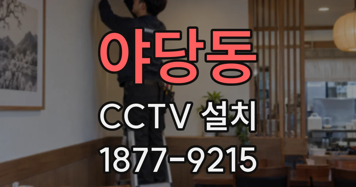 야당동 CCTV 설치