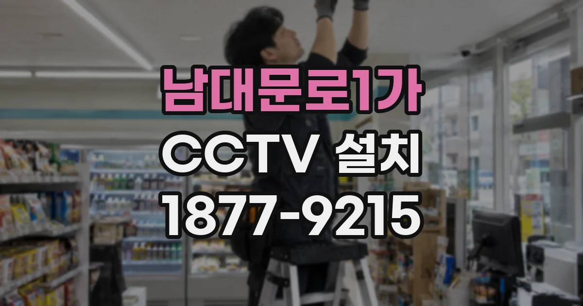 남대문로1가 CCTV 설치
