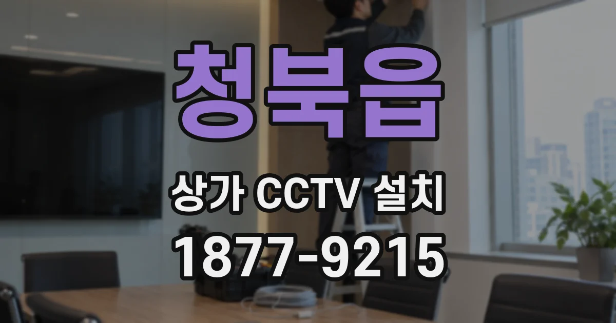청북읍 상가 CCTV 설치