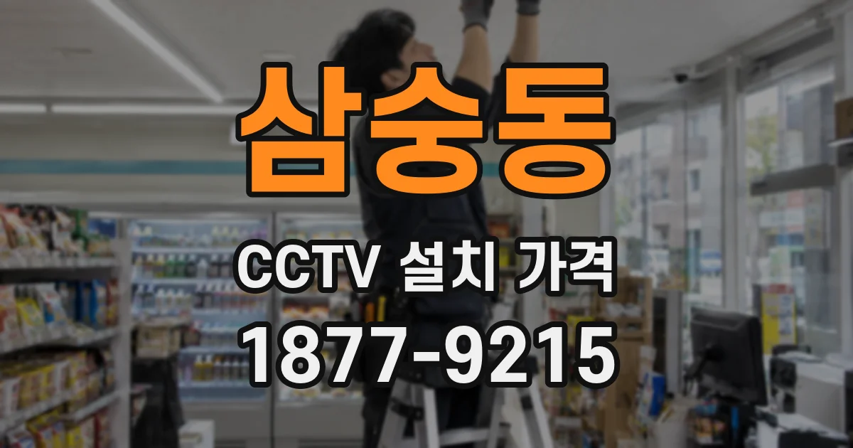 삼숭동 CCTV 설치 가격