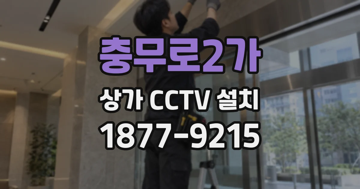 충무로2가 상가 CCTV 설치