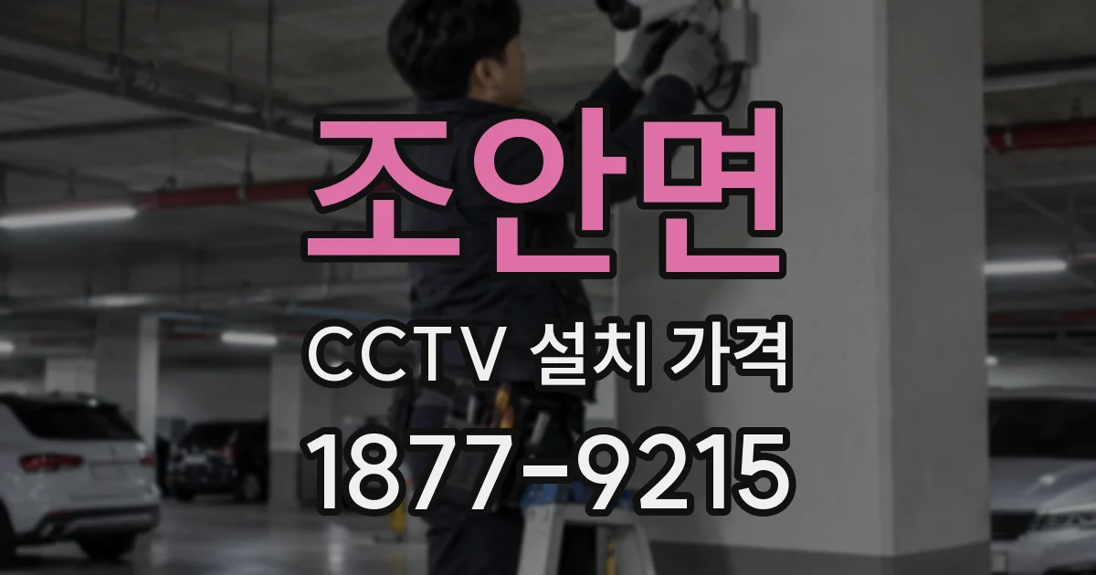 조안면 CCTV 설치 가격
