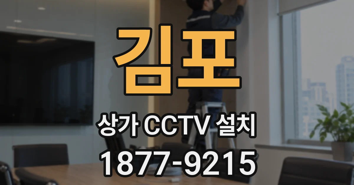 김포 상가 CCTV 설치