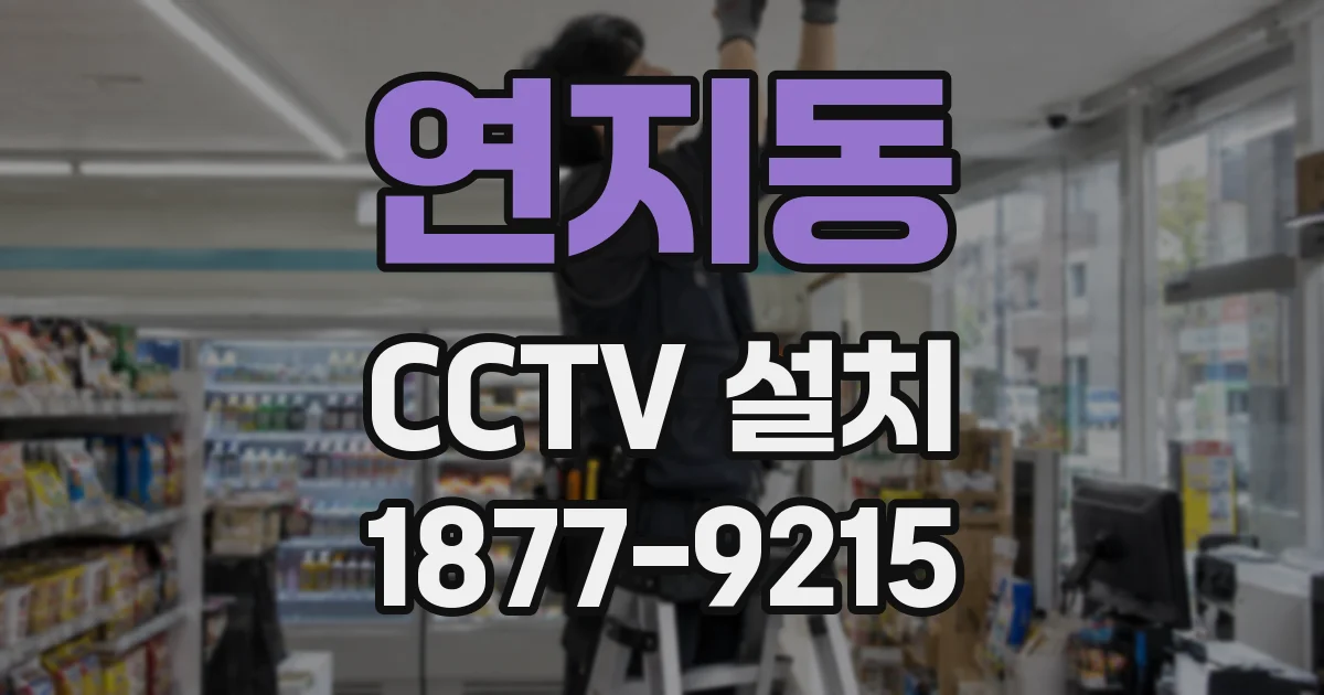 연지동 CCTV 설치