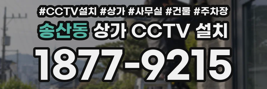 송산동 상가 CCTV 설치