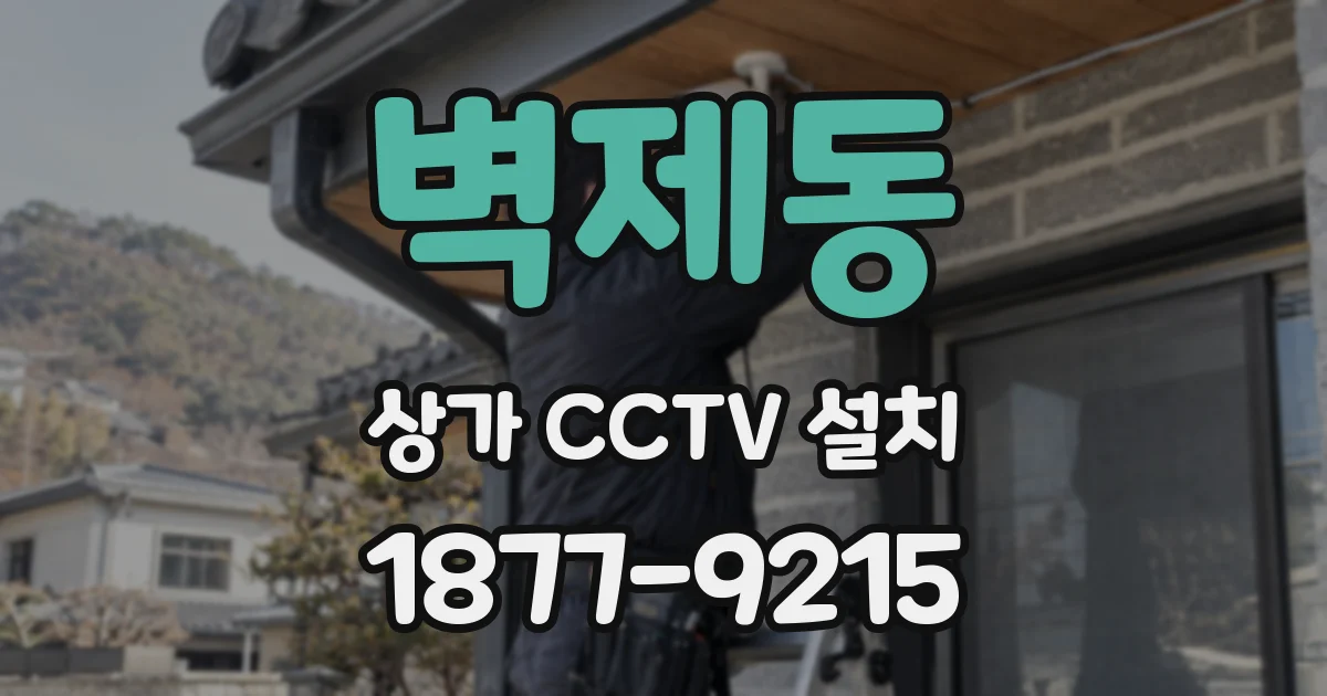 벽제동 상가 CCTV 설치