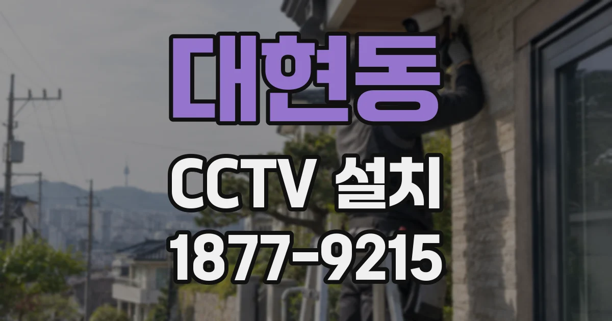 대현동 CCTV 설치