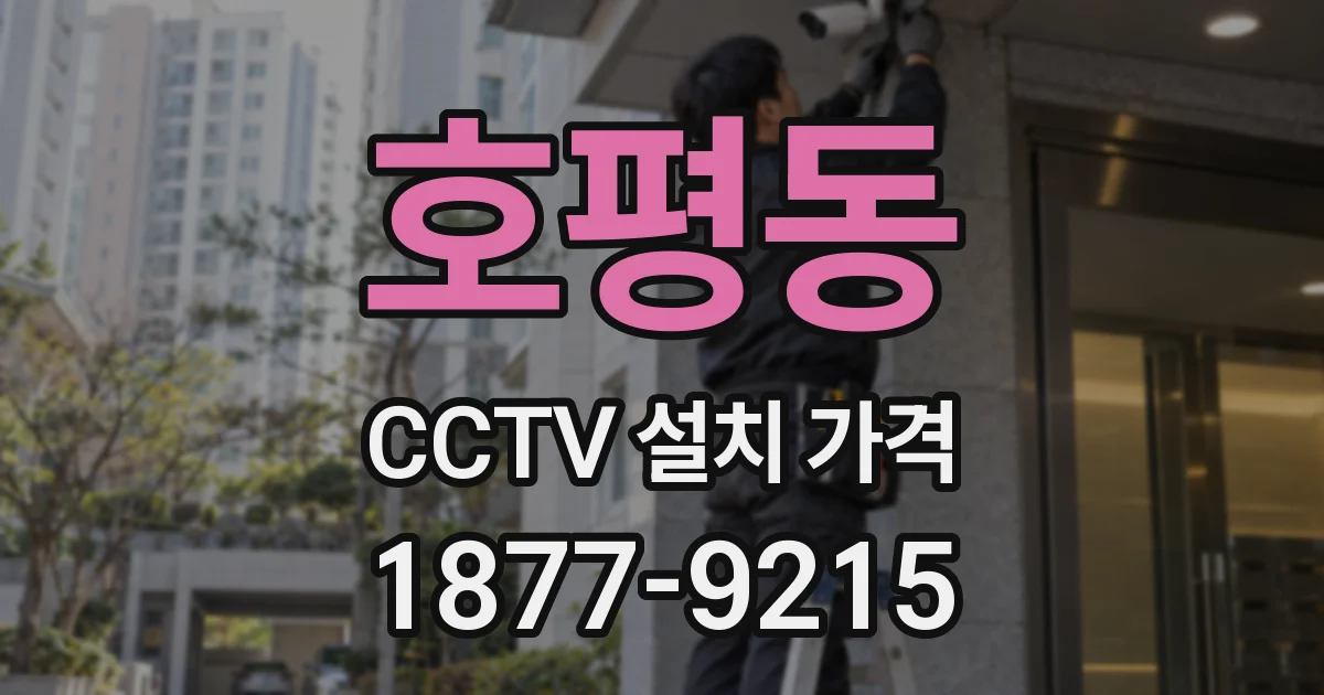 호평동 CCTV 설치 가격