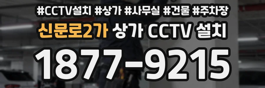 신문로2가 상가 CCTV 설치