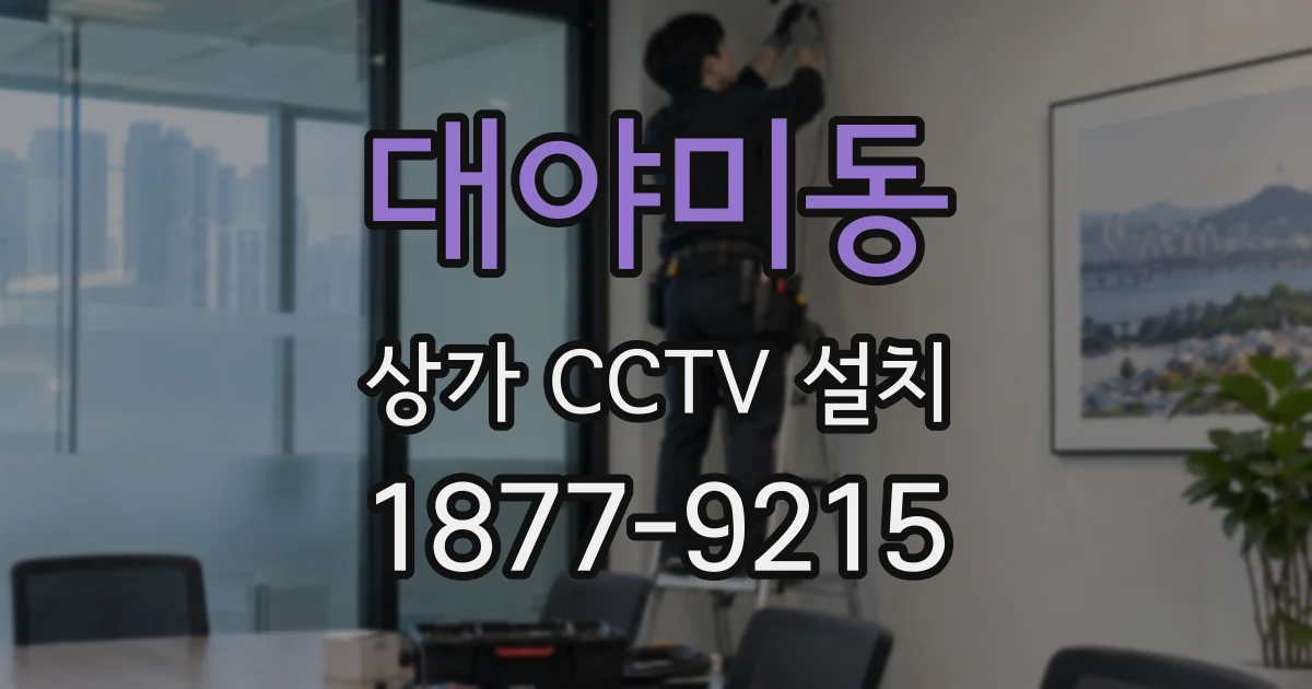 대야미동 상가 CCTV 설치