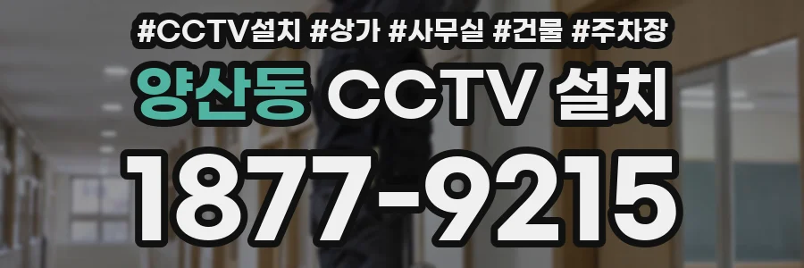 양산동 CCTV 설치