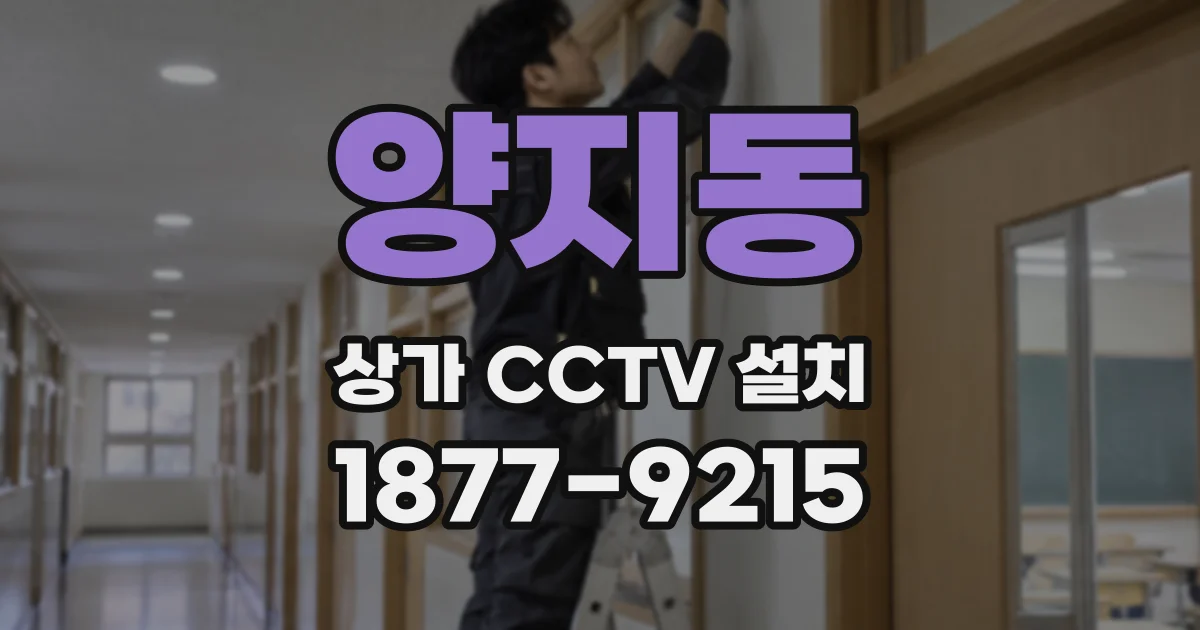 양지동 상가 CCTV 설치