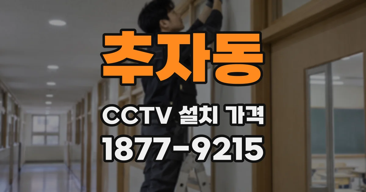 추자동 CCTV 설치 가격