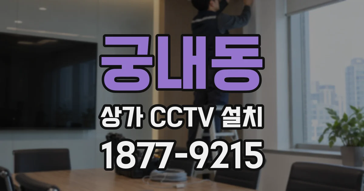 궁내동 상가 CCTV 설치