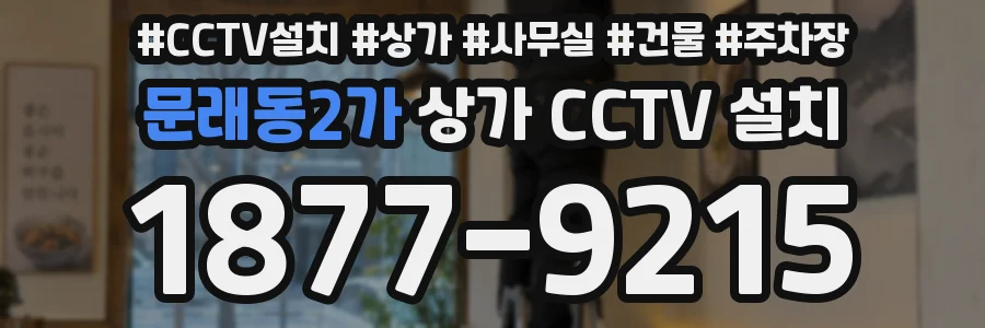 문래동2가 상가 CCTV 설치