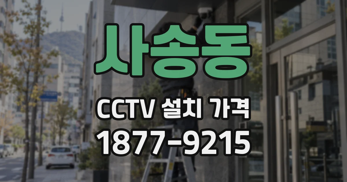 사송동 CCTV 설치 가격