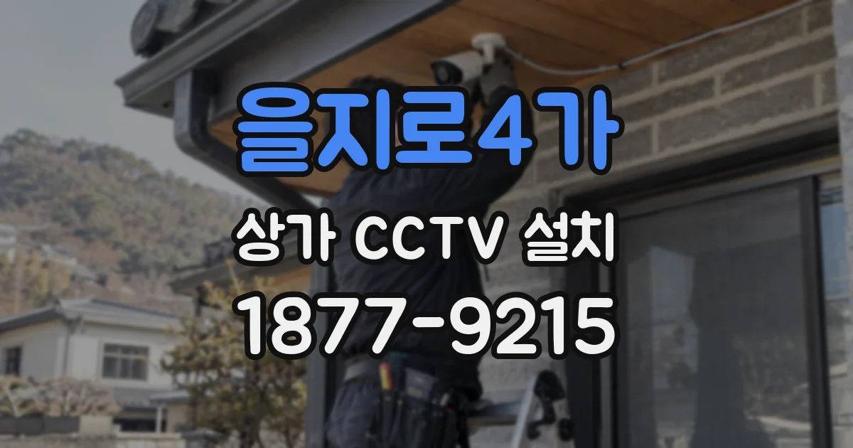 을지로4가 상가 CCTV 설치