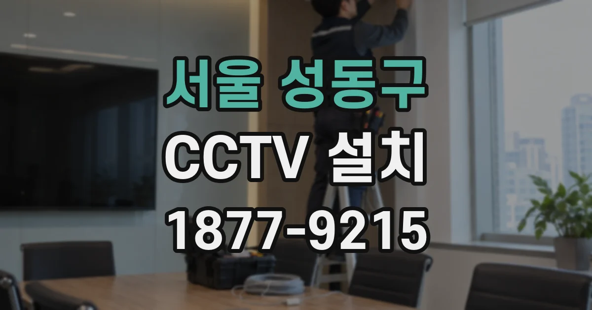 서울 성동구 CCTV 설치