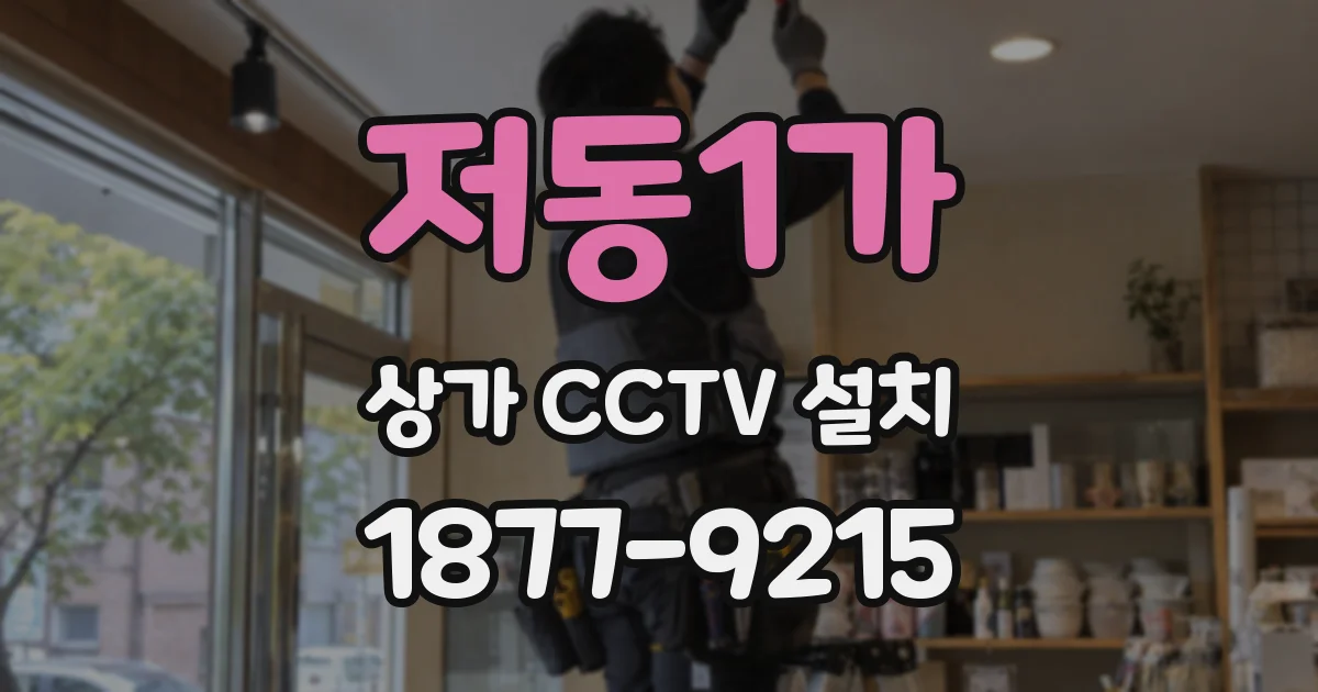 저동1가 상가 CCTV 설치