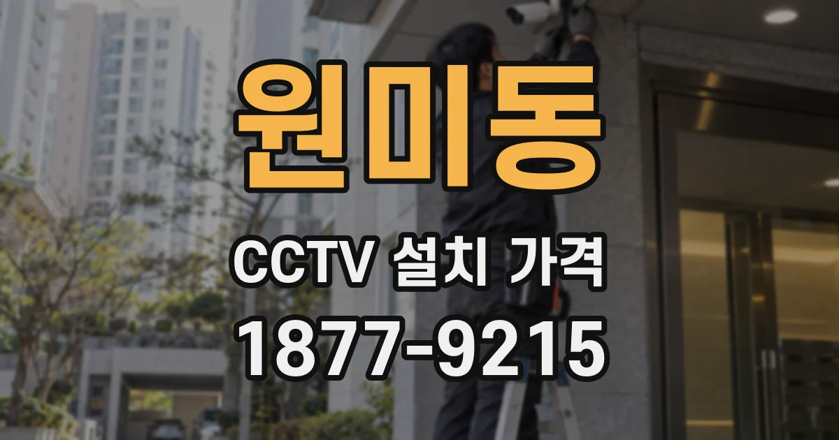 원미동 CCTV 설치 가격
