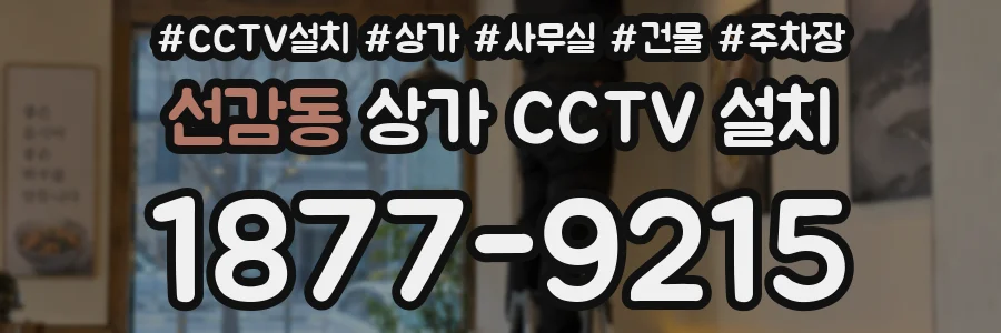 선감동 상가 CCTV 설치