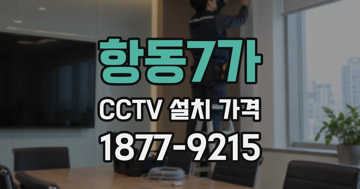 항동7가 CCTV 설치 가격