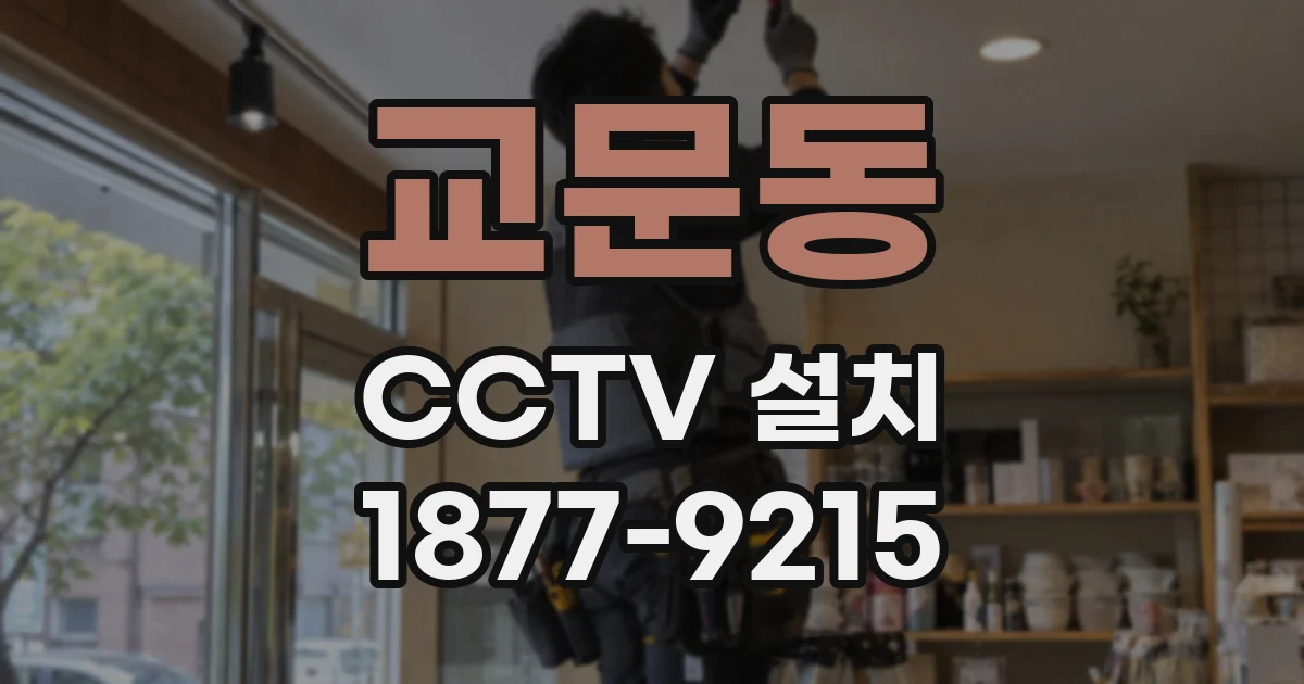 교문동 CCTV 설치