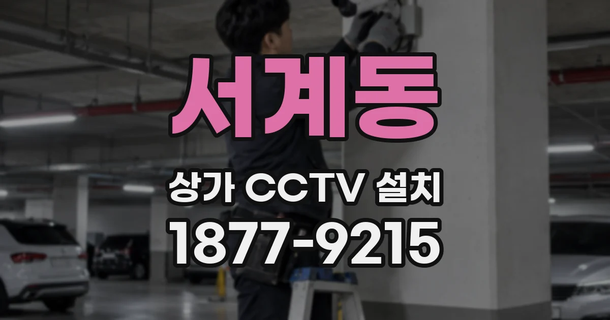 서계동 상가 CCTV 설치
