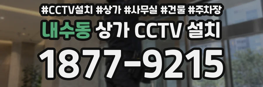 내수동 상가 CCTV 설치