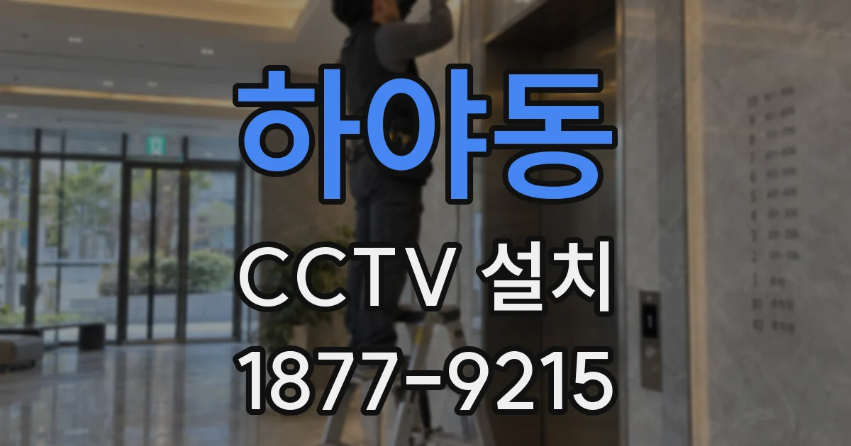 하야동 CCTV 설치