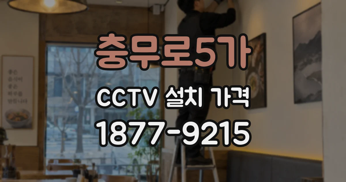 충무로5가 CCTV 설치 가격