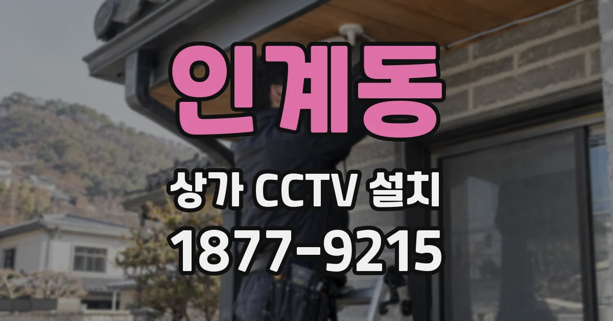 인계동 상가 CCTV 설치