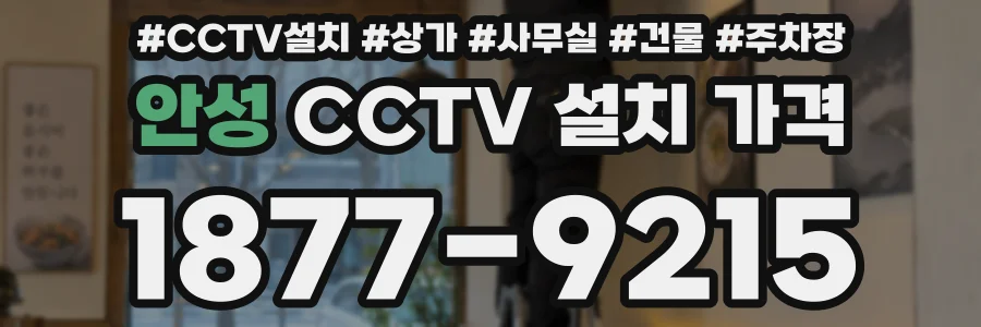 안성 CCTV 설치 가격