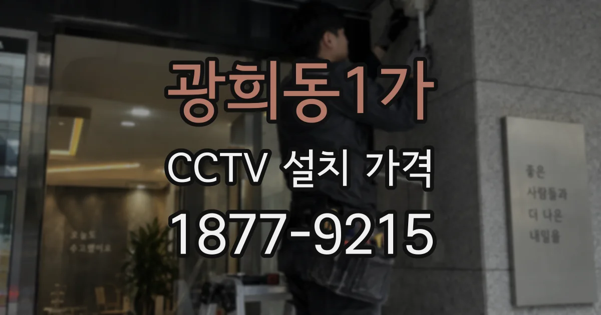 광희동1가 CCTV 설치 가격