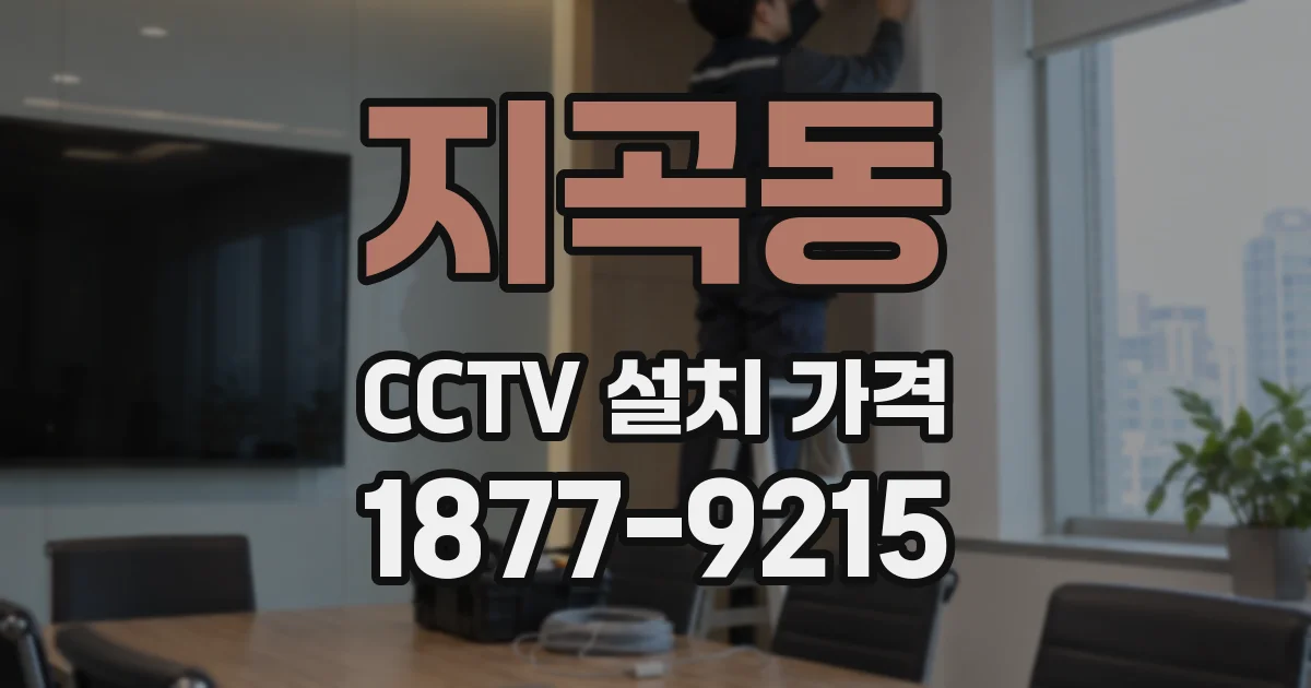 지곡동 CCTV 설치 가격