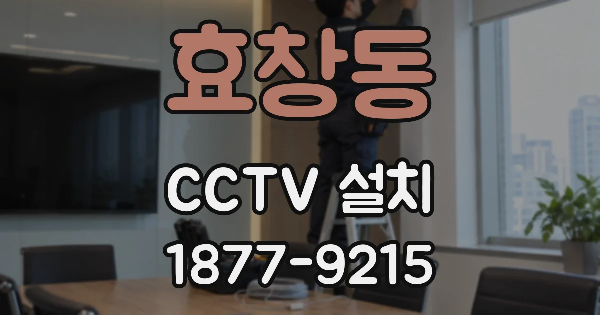 효창동 CCTV 설치