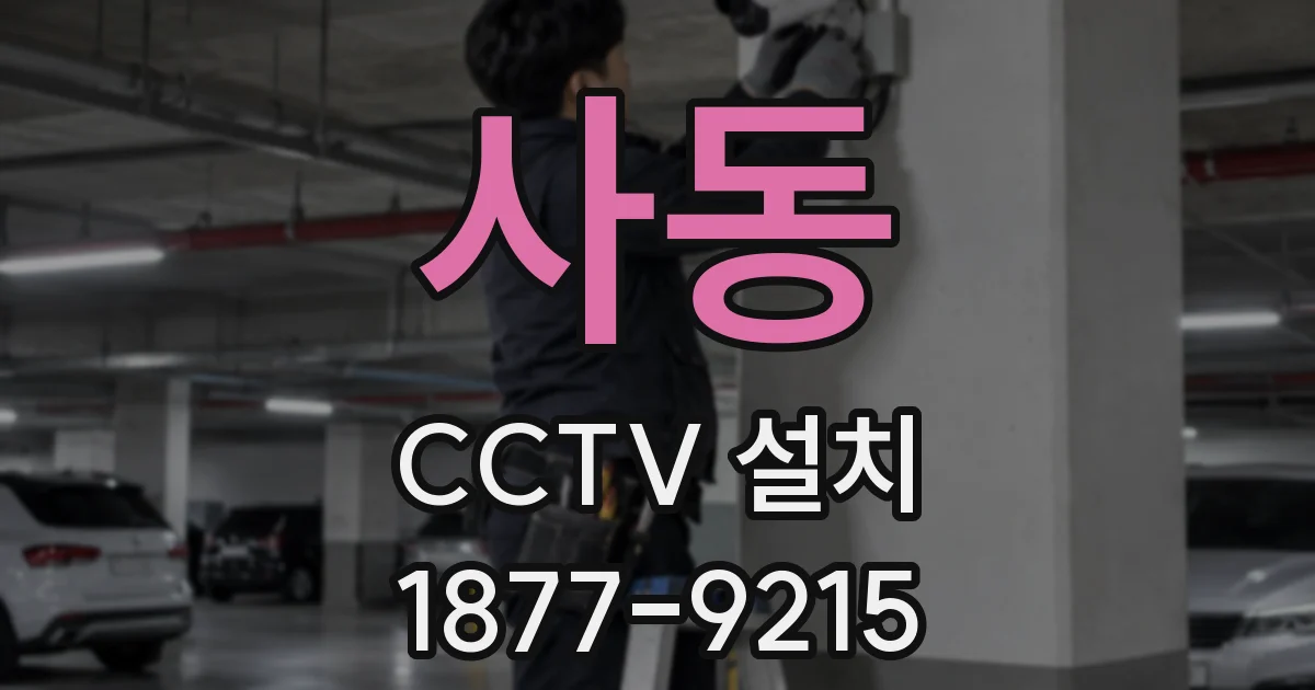 사동 CCTV 설치