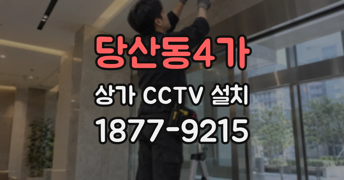 당산동4가 상가 CCTV 설치