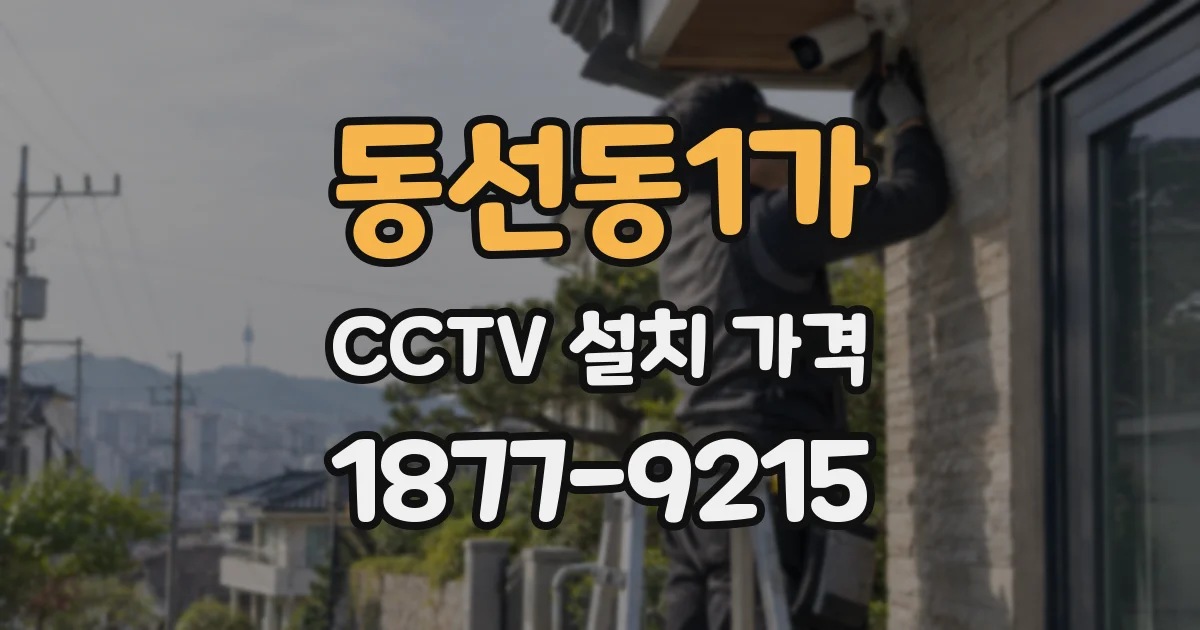 동선동1가 CCTV 설치 가격