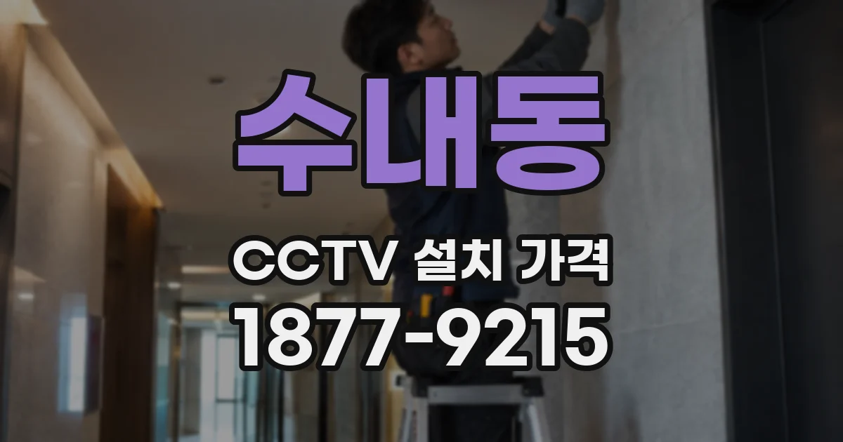 수내동 CCTV 설치 가격