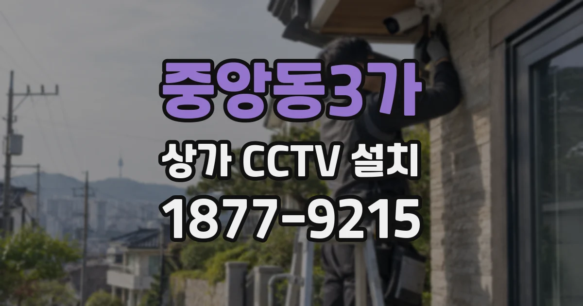 중앙동3가 상가 CCTV 설치